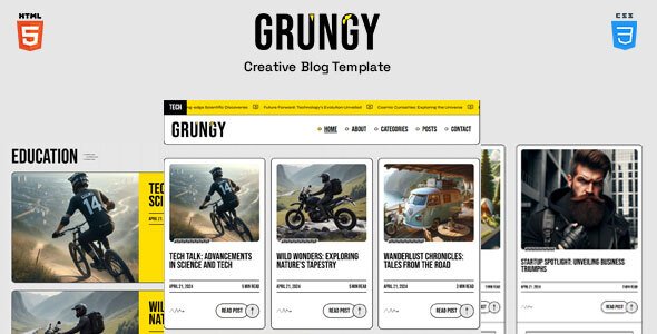 Grungy - Blog HTML Template